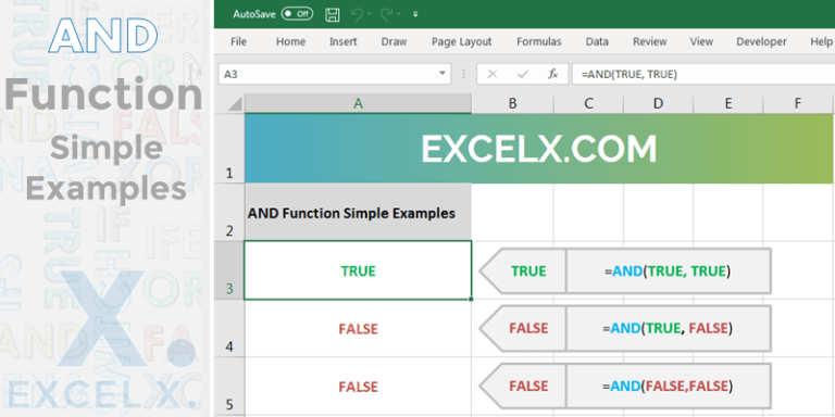 AND Function in Excel | Excelx.com
