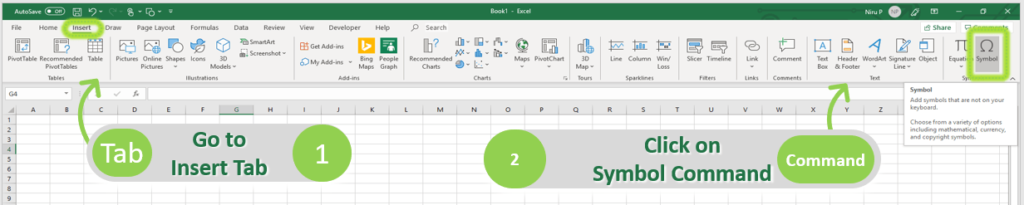 List of Symbols in Excel and Usage - List and Usage