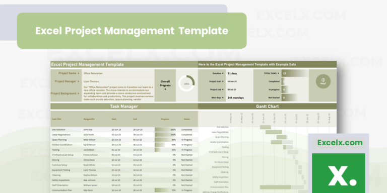 Excel Project Plan Template - Excel