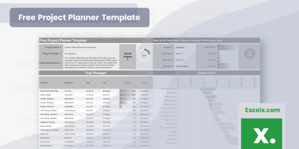 Excel Project Plan Template | Excelx.com