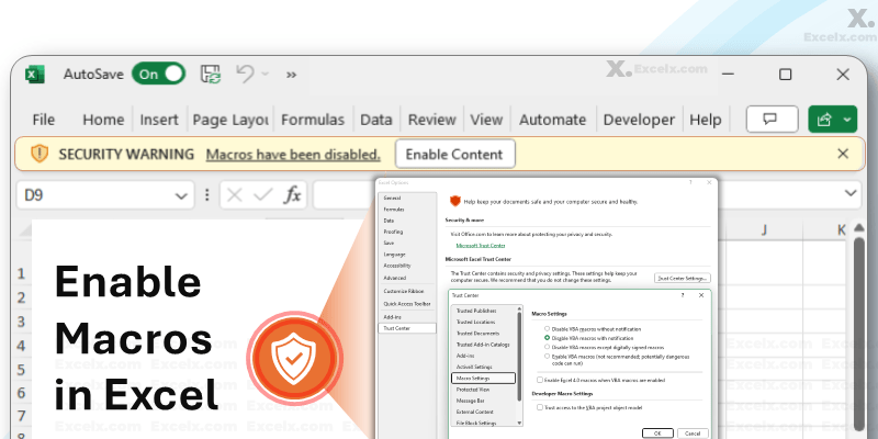How to Enable Macros in Excel VBA Guide for Safe Automation Excel