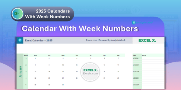 2025 Calendar Excel Templates (Free Download) Excelx com 2025 Calendar Excel Templates (Free Download) Excelx com