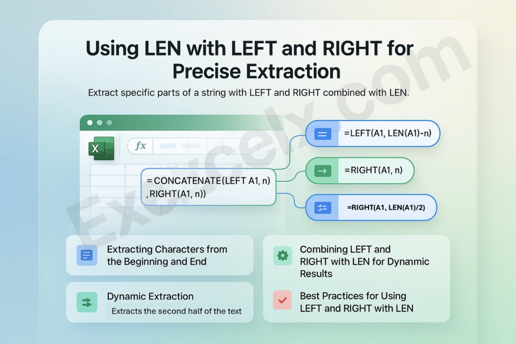 Using LEN And LEFT RIGHT Functions in Excel