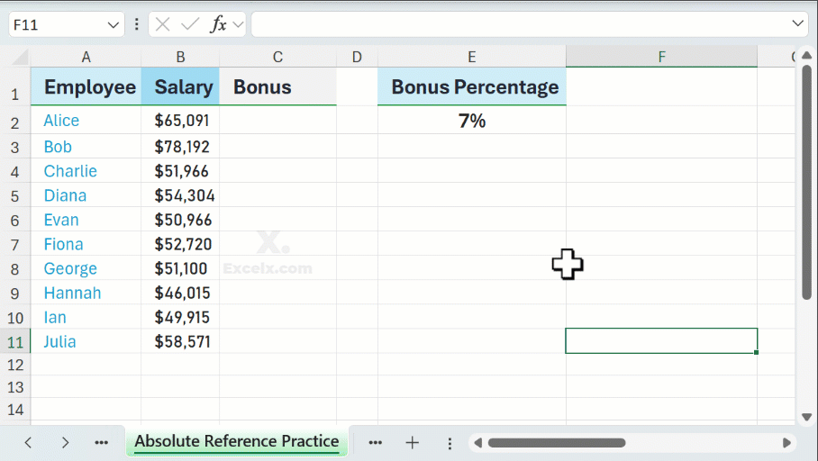 Excel Absolute Reference in Action