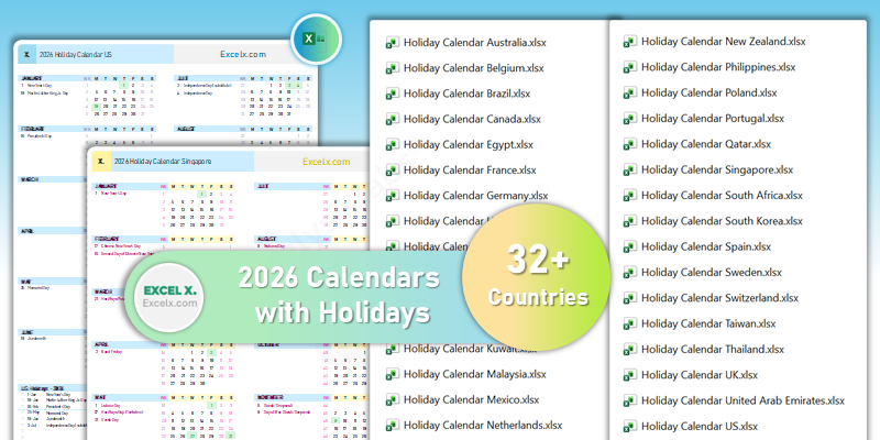 2026 Calendars with Holidays