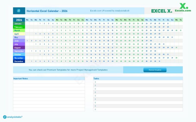 2026 CALENDAR EXCEL visual data 7