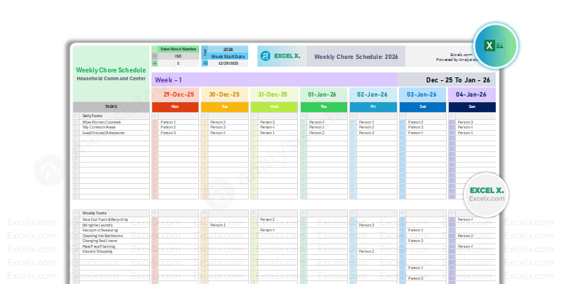 Weekly Chore Schedule