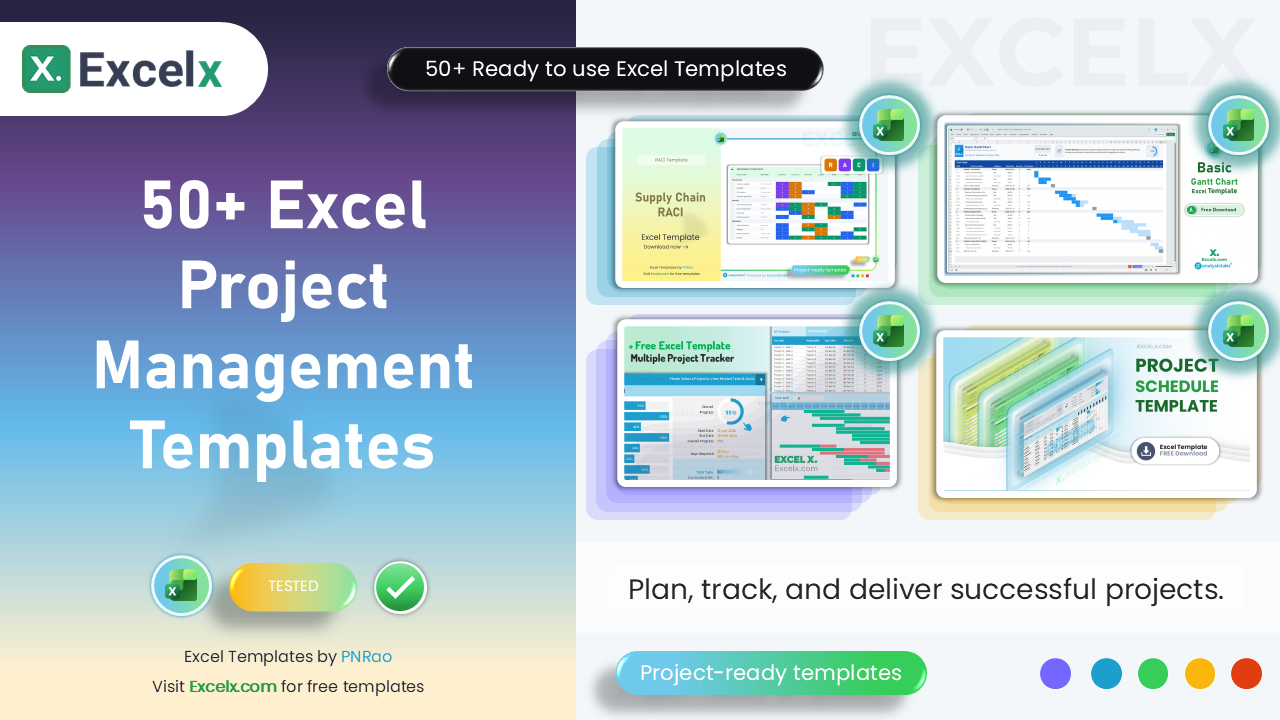 Free Project Management Excel Templates - Gantt Chart, Dashboard, Tracker & More