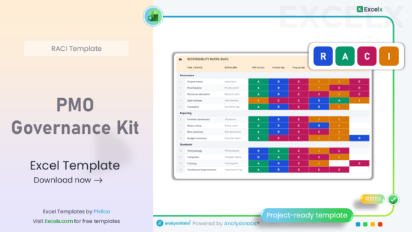Governance Structure Raci RACI Matrix Template Excel — Free Download 2026 | 52 Templates | Excelx.com